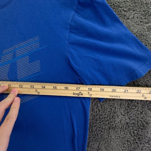 Nike Small Athletic Cut Blue Short Sleeve T Shirt Cotton Pullover Adult W/ Logo - Picture 5 of 13